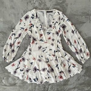 Haute Rogue Long Sleeve Floral Dress w/ Bloomers M